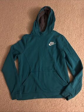 Girls Dark tealish green Nike hooded sweatshirt
